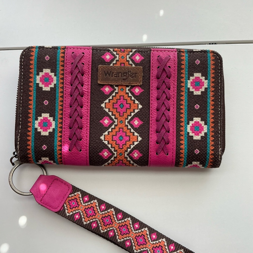 Wrangler Pink and Brown Women's Wallet